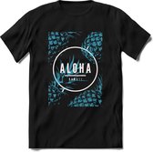 Aloha Hawaii | TSK Studio Zomer Kleding  T-Shirt | Blauw | Heren / Dames | Perfect Strand Shirt Verjaardag Cadeau Maat L