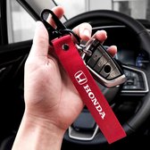 Luxe Honda sleutelhanger - Honda Sport Keychain Red Edition - Rode Nylon Sleutelhanger Auto - Autosleutelhanger Robuust - Honda Jazz Hybrid Civic HR-V CR-V Honda-E CBR