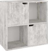 Boekenkast 60x27,5x59,5 cm spaanplaat betongrijs