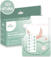 Babily Moedermelk Bewaarzakjes - 120 stuks - Borstvoeding zakjes - Melkzakjes - 240 ml - Met dubbele sluiting en schenktuit