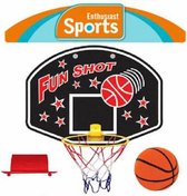 FunShot Mini Basketbal Set - Bal + Pomp + Net + Bord + Basketbalring - Kinderen - Peuters - Ophangbaar