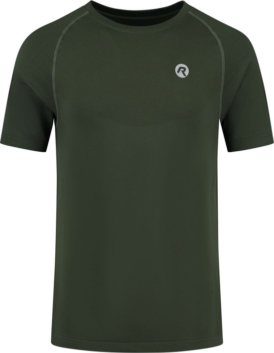 Foto: Rogelli essential sportshirt korte mouwen heren legergroen maat xl