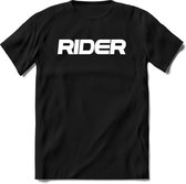 Rider fiets T-Shirt Heren / Dames - Perfect wielren Cadeau Shirt - grappige Spreuken, Zinnen en Teksten. Maat 3XL