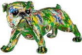 Sculptuur - Beeld - Street art Bulldog - Decoratief Figuur XL - Hond - 74 cm x 36 cm x 39 cm