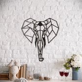 BT Home - Geometrische Wanddecoratie - wandecoratie woonkamer - 42x50 - Elephant - Dieren - Hout - Wall Art - Muurdecoratie - Woonkamer Natuurlijk - Wanddecoratie Industrieel - Cad