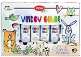 Peinture pour verre - Set amis nordiques - Différentes couleurs - Viva Kids - Windowcolor - 90ml