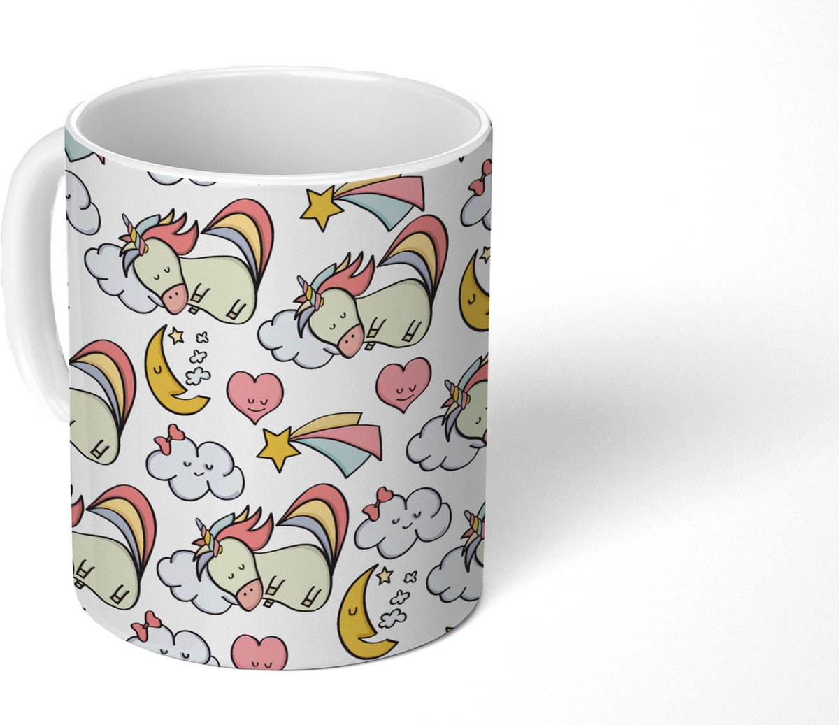 Mok - Koffiemok - Slapen - Unicorn - Patronen - Mokken - 350 ML - Beker - Koffiemokken - Theemok