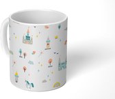 Mok - Koffiemok - Eenhoorn - Kasteel - Patronen - Mokken - 350 ML - Beker - Koffiemokken - Theemok