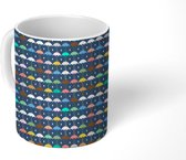 Mok - Koffiemok - Patronen - Paraplu - Regenboog - Mokken - 350 ML - Beker - Koffiemokken - Theemok