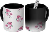 Magische Mok - Foto op Warmte Mokken - Koffiemok - Rozen - Patronen - Bloemen - Magic Mok - Beker - 350 ML - Theemok