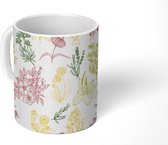Mok - Koffiemok - Kruiden - Pastel - Design - Mokken - 350 ML - Beker - Koffiemokken - Theemok