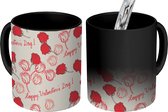Magische Mok - Foto op Warmte Mokken - Koffiemok - Rozen - Valentijn - Design - Magic Mok - Beker - 350 ML - Theemok