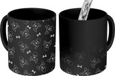 Magische Mok - Foto op Warmte Mokken - Skull - Patronen - Halloween - Magic Mok - Beker - 350 ML - Uitdeelcadeautjes