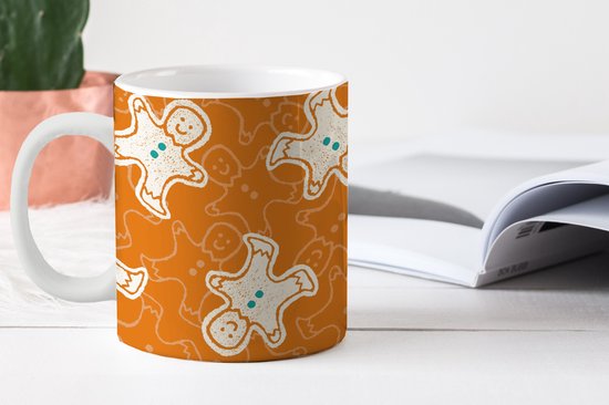 Tasse - Tasse à café - Motifs - Pain d'épice - Biscuits - Tasses - 350 ML - Tasse - Tasses à café - Tasse à thé - Décoration Sinterklaas - Cadeaux pour enfants - Cadeaux de chaussures Sinterklaas