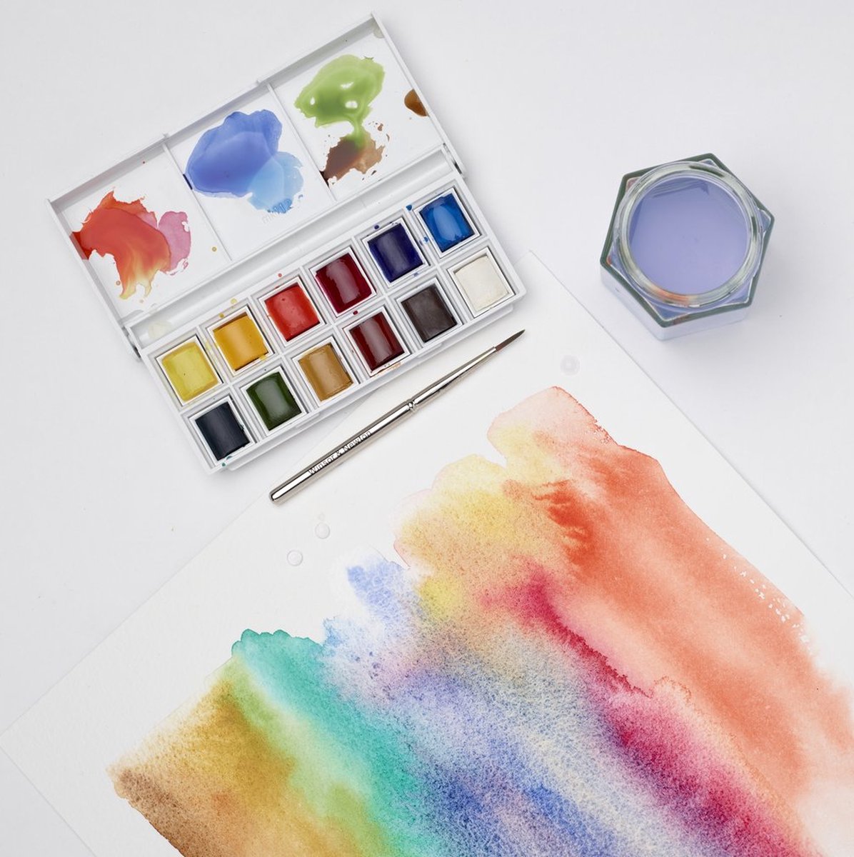Winsor & Newton 0390640 Cotman Aquarelverf Set – Sketchers’ Pocket Set – 12 Kleuren Waterverf – Compact Aquarelset met Reis Penseel — afbeelding 5
