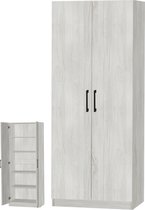 Opbergkast - Kledingkast - Kleerkast - 2deurs - 180x60x40x- White Oak