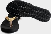 Giliss Teen Slippers dames - GOUD serie - Zwart-Goud kleurige strap