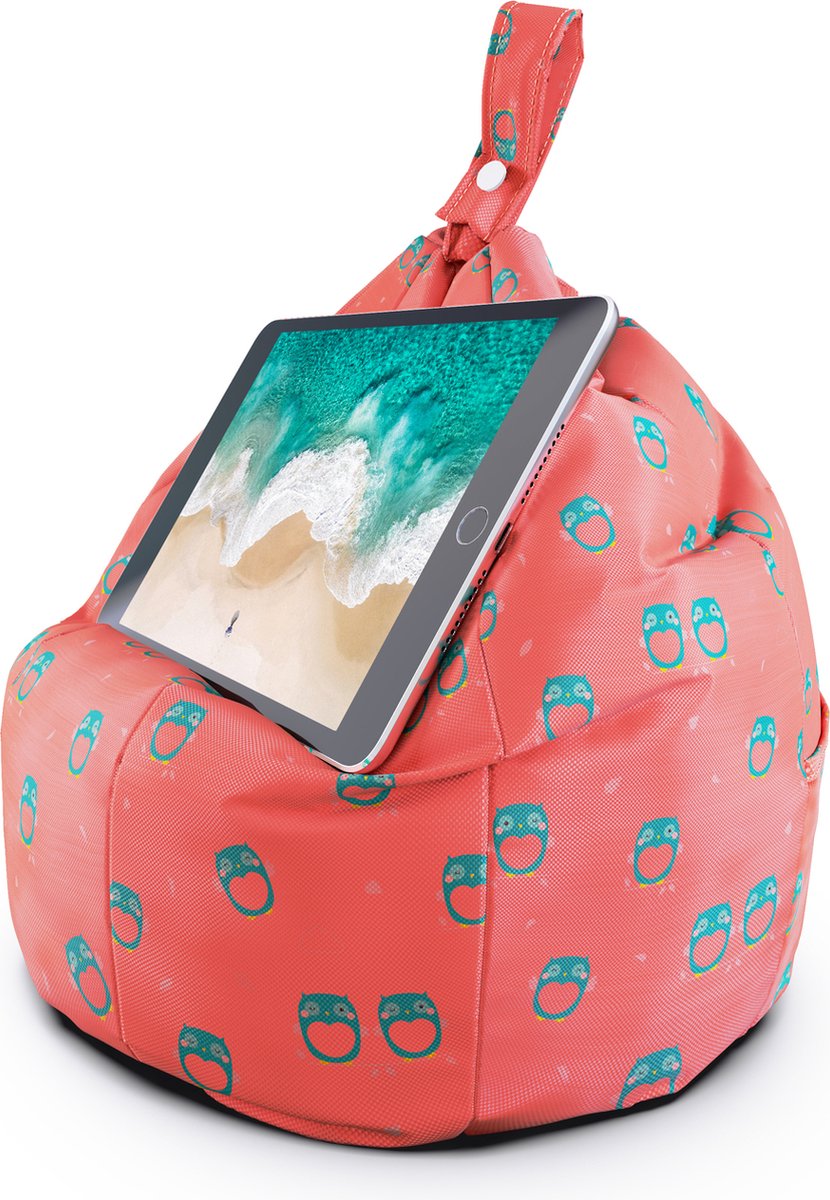 Planet Buddies uil tablet kussen standaard beanbag iPadhouder - Roze