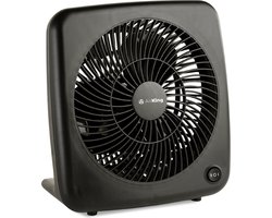 AirKing - Tafelventilator - Zwart - Ventilator met 2 snelheidsstanden 35 dB - Bureau ventilator 18 cm diameter