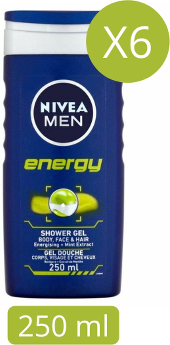 Goedkoopste Nivea Men Energy Douchegel - 6 x 250 ml