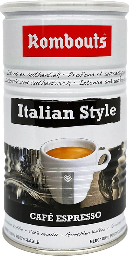 Rombouts Italian Style Café espresso - gemalen koffie - blik 500g | bol