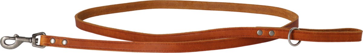 Adori Looplijn Vetleder Met Print - Hondenriem - 180x1.8 cm Cognac M/L