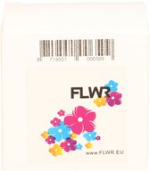 FLWR - Printetiket / 99018 / Wit - geschikt voor Dymo