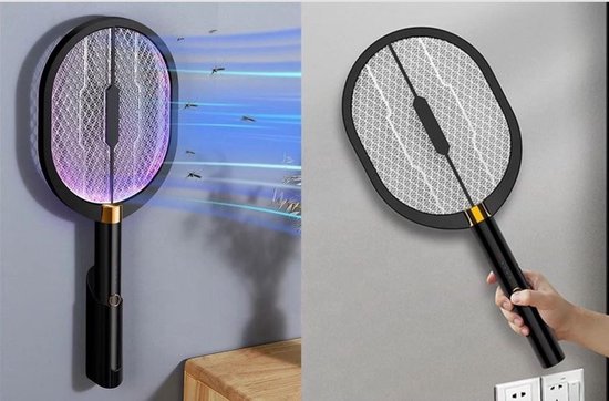 BP Elektrische Vliegenmepper – Elektrische Muggenlamp – 2 in 1 – USB Oplaadbaar - 3000V -  Vliegenvanger – Muggenvanger – Muggenlamp – Vliegenvanger Elektrisch