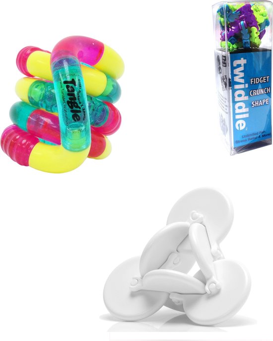 Foto: Fidget voordeelset vi tangle osm twiddle combo 3 pack