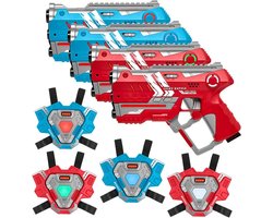 Light Battle Connect lasergame set - 4 Laserguns + 4 lasergame vesten - Laser game set met beveiliging tegen valsspelen! - 4 spelers