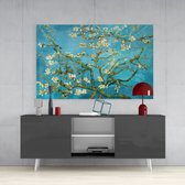 Insigne Glazen Schilderijen - Amandelbloesem - Vincent van Gogh - Geharde Glasschilderij - 110x70 cm - 4 mm