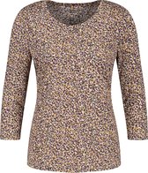 GERRY WEBER Dames Shirt met 3/4-mouwen en luipaardmotief