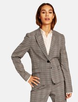 TAIFUN Dames Geruite blazer met schouderdetail