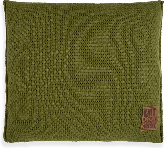 Sierkussen Jesse Knit Factory - Vert mousse - 50x50