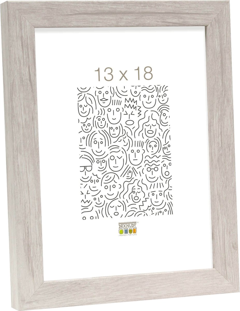 Deknudt Frames fotolijst S45RH1 - naturel - grijs - hout - 13x18 cm