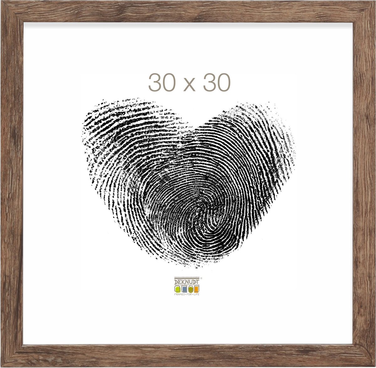 Deknudt Frames fotolijst S45RH3 - bruin - hout- 30x30 cm