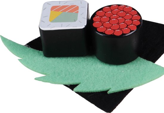Tryco Houten Sushi Set - Speelgoedeten - 23-delige Sushi Speelset - Houten Speelgoed en Rollenspel - Vanaf 18 Maanden van Tryco — afbeelding 4