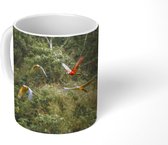 Mok - Papegaaien - Vliegen - Bos - 350 ML - Beker - Uitdeelcadeautjes