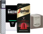 Koffiecups proefpakket Kruidig | 110 Cups, Barzini, Vascobelo, Segafredo & Blanche Dael koffie cups geschikt voor Nespresso apparaten
