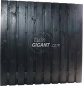 Zwart grenen schuttingscherm 180 x 180 – 21 planks – 16 mm