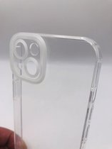 Hoogwaardige Siliconen hoesje met bescherming rondom Camera/Lens - Geschikt voor iPhone 13 - Transparant (Let OP: Past Alleen 13)
