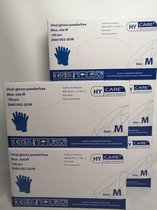 Vinyl Handschoenen - Poedervrij - Blauw - 100 Stuks - Maat M - Voordeel Set 5 x 100 Stuks