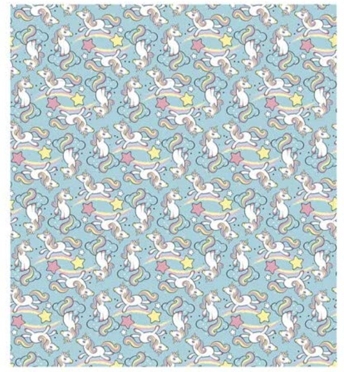 Douchegordijn unicorn - eenhoorn print 180 x 200 cm inclusief ringen