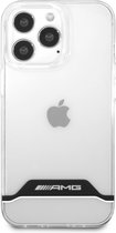 Mercedes-AMG Horizontal White Line Back Cover - Geschikt voor Apple iPhone 13 Pro Max (6.7") - Wit