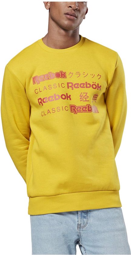 Reebok Cl Itl Graphic Crew Sweatshirt Mannen geel M