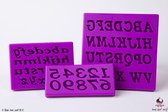Bak het zelf siliconen mal - alfabet en cijfers - marsepein & fondant - zeep - epoxy - gips