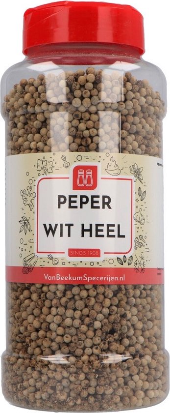 Poivre blanc entier | Épandeur 500 grammes | Van Beekum Specerijen