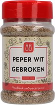 Van Beekum Specerijen - Peper Wit Gebroken - Strooibus 160 gram
