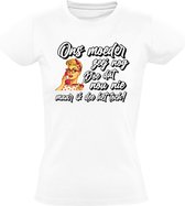 Ons moeder zeei nog doe da nou niet maar ik deei het toch Dames t-shirt | Jan Biggel | borrel | feest | carnaval | grappig | cadeau | Wit