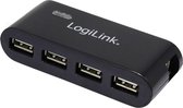 LogiLink UA0085 4 poorten USB 2.0-hub Zwart